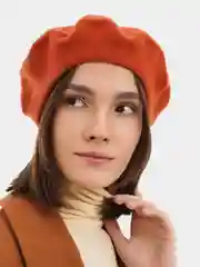 Терракотовый берет фетровый Tonak