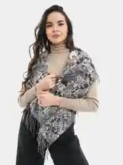 Серый платок с котами