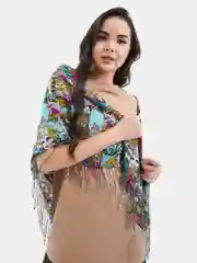 Бирюзовый платок с котами