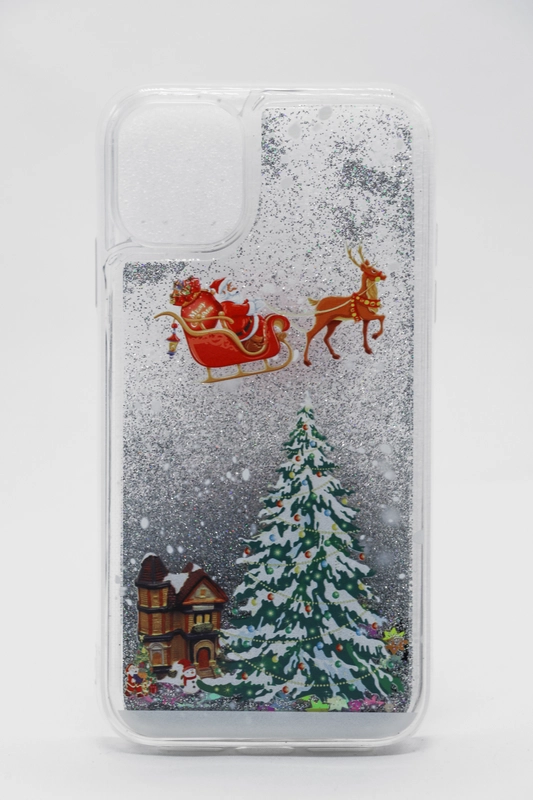 Жидкий силиконовый чехол для iPhone, с блестками