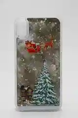 Жидкий силиконовый чехол для iPhone, с блестками