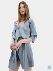 Серебряный атласная пижама LaFemme, 4 предмета