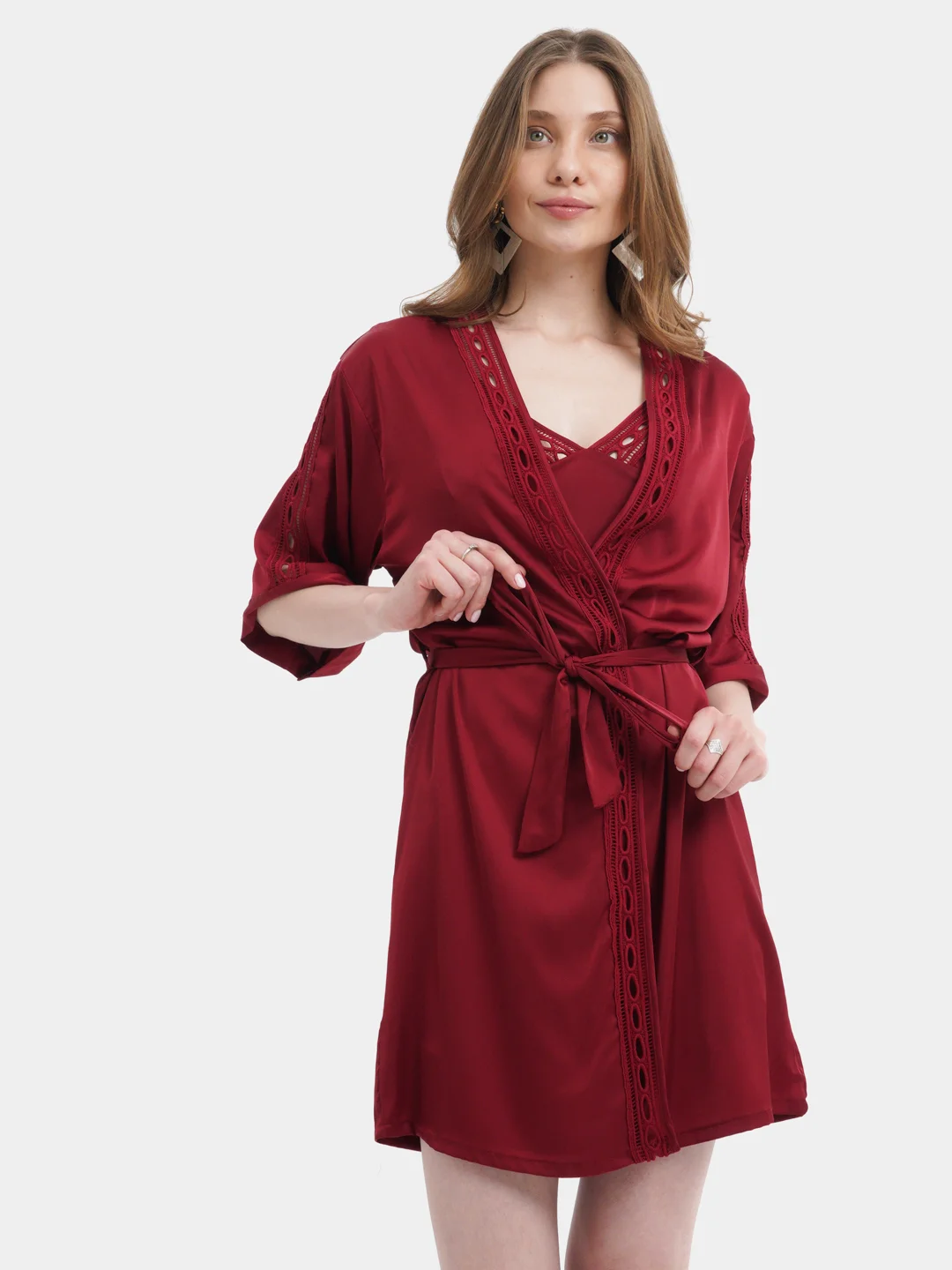 Красный пижама атласная LaFemme