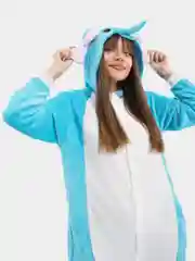 Голубой кигуруми пижама, костюм дракона, тигра, скелета, льва, единорога, новогодний