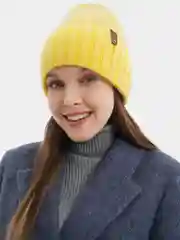 Желтый шапка вязаная Velanso, ангора