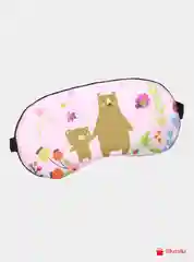 Белый маска для сна, с гелевой вставкой, шелковая поверхность