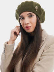 Фетровый берет однотонный, на флисе, Di Lana