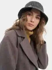 Угольный женская панама утеплённая