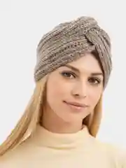 Хаки чалма женская, вязаная