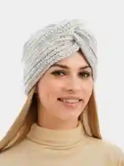 Белый чалма женская, вязаная