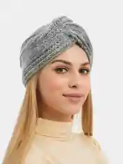 Серый чалма женская, вязаная