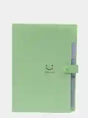 Зеленый папка А4 Smile everytime, на 5 отделений, для удобного хранения документов