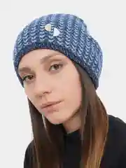 Голубой шапка вязаная Korkki удлиненная