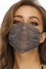 Многоразовая маска со стразами