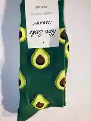 Зеленый носки с  фруктами