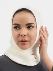 Капор двуслойный из ажурного трикотажа