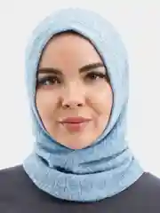 Капор двуслойный из ажурного трикотажа