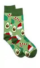 Зеленый носки новогодние длинные Фрукты