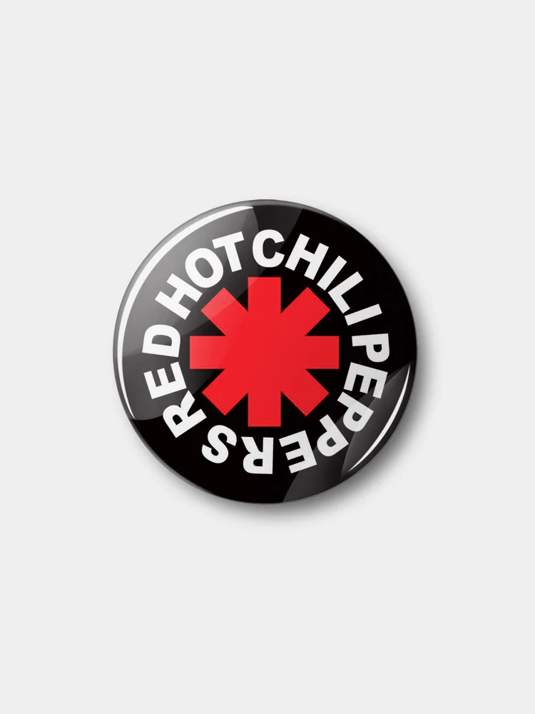 Черный значок "Red Hot Chili Peppers", 37 мм