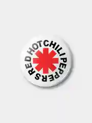Белый значок "Red Hot Chili Peppers", 37 мм