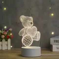 Серый меланж светодиодный 3D ночник