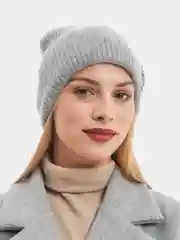 Серый шапка