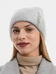 Серый меланж шапка