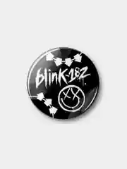 Черный значок "Blink - 182", 37 мм