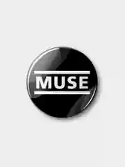 Черный значок "Muse", 37 мм