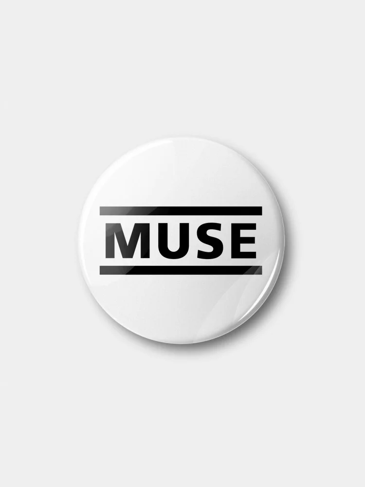 Белый значок "Muse", 37 мм