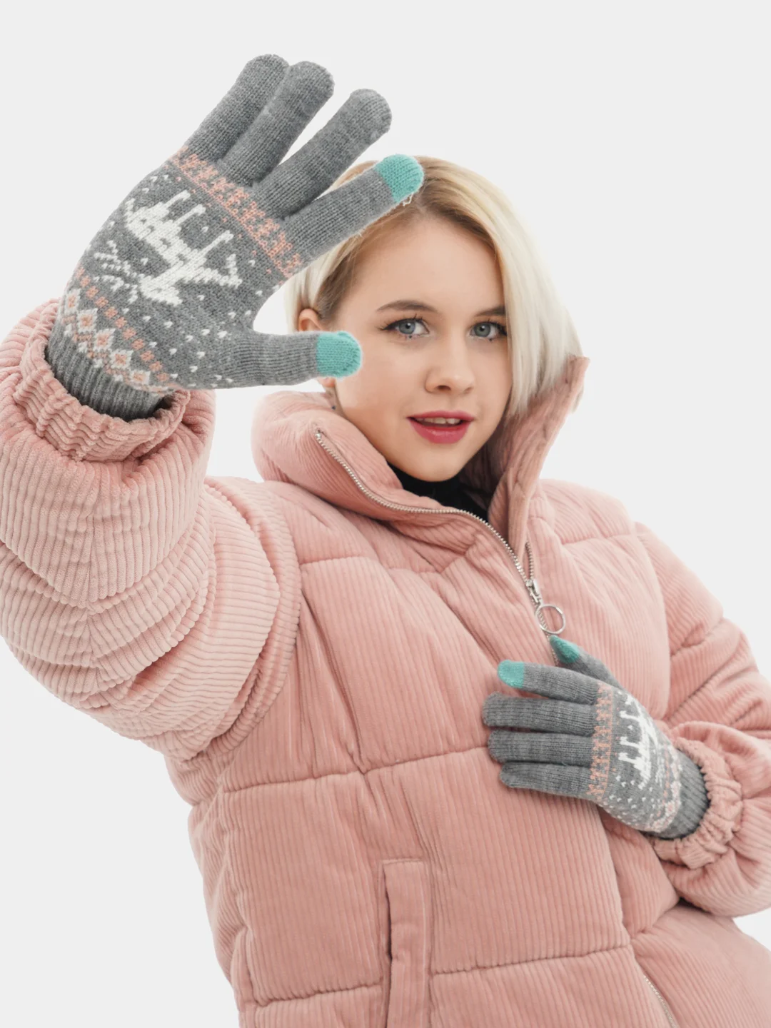 Белый перчатки сенсорные