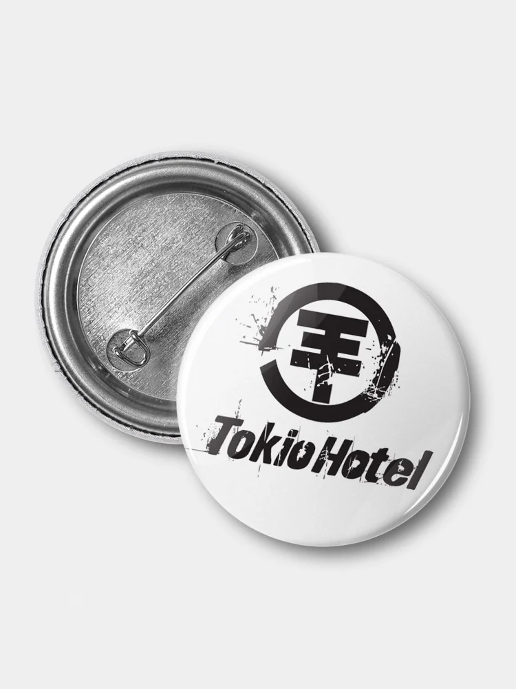 Белый значок Tokio Hotel, 37 мм