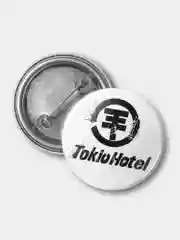 Белый значок Tokio Hotel, 37 мм