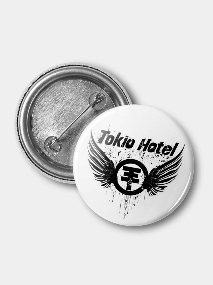 Белый значок Tokio Hotel, 37 мм