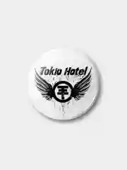 Белый значок Tokio Hotel, 37 мм