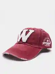Багровый джинсовая бейсболка "W"