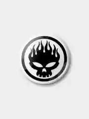 Белый значок "The Offspring", 37 мм