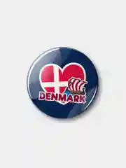 Значок "Denmark", 37 мм