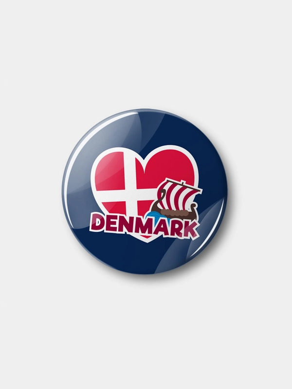 Значок "Denmark", 37 мм