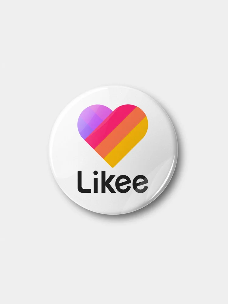 Черный значок Likee, 37 мм