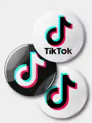 Значок Tik-tok, 37 мм
