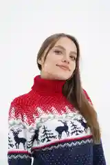 Новогодний свитер с оленями, унисекс