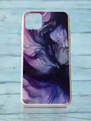 Фиолетовый чехол iPhone 11 Pro Max с рисунком акварель