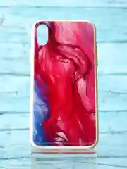 Розовый чехол iPhone XR с рисунком акварель