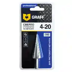 Сверло ступенчатое по металлу Р6М5 GRAFF