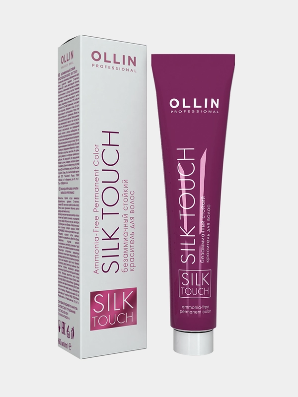 Безаммиачный краситель для волос "OLLIN PROFESSIONAL" SILK TOUCH  6/1 темно-русый 60мл