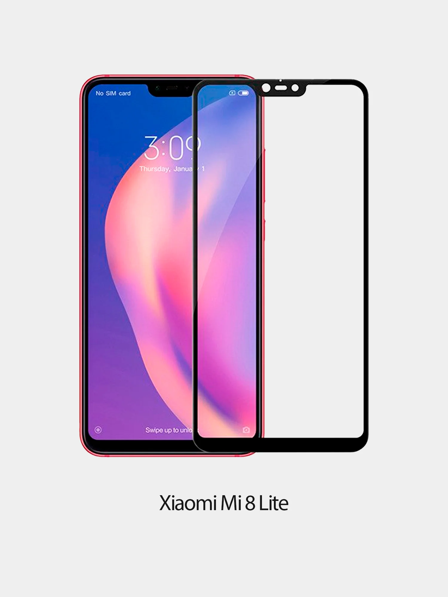 Защитное стекло 5D с тонкой рамкой для Xiaomi Mi 9