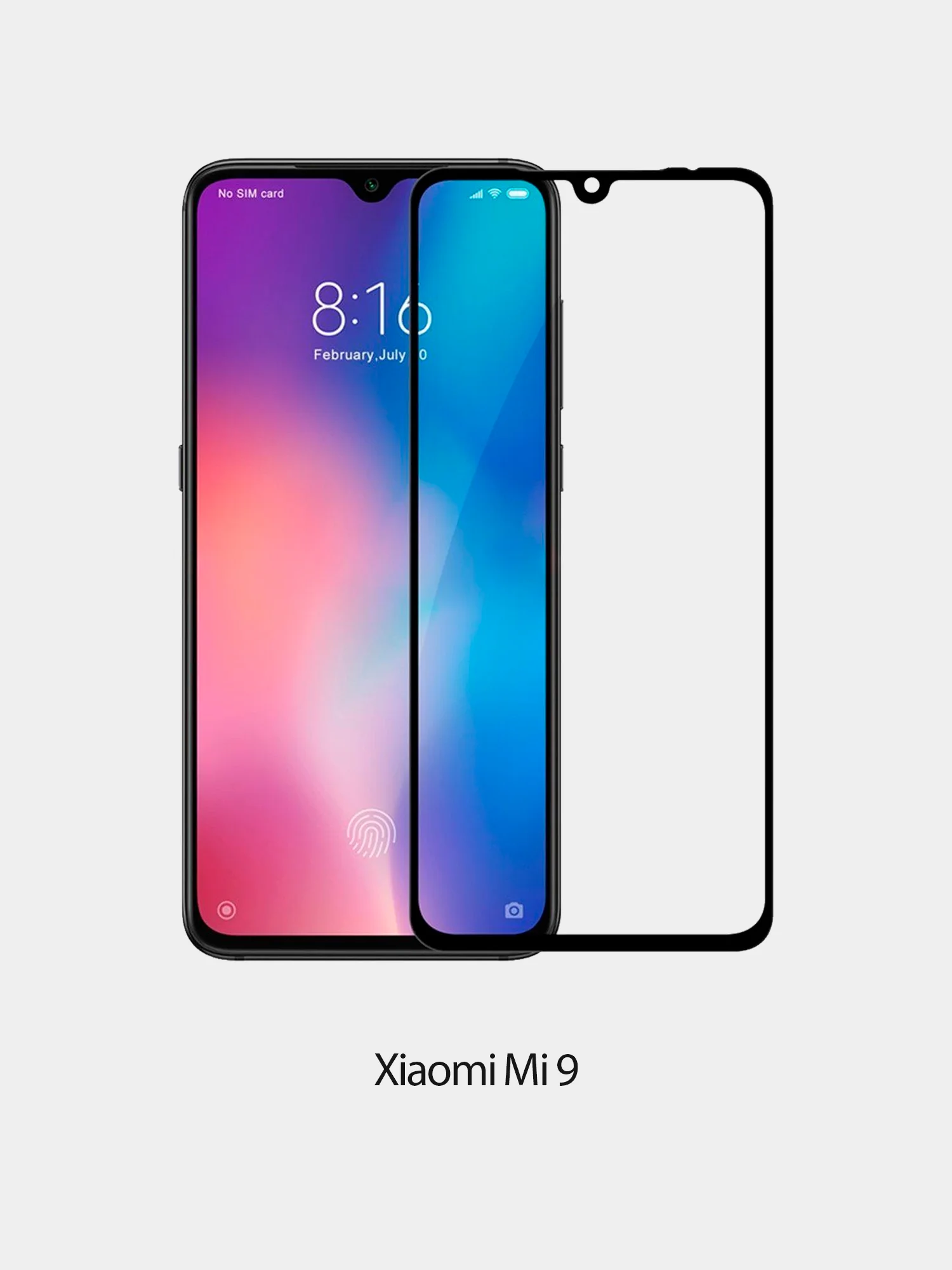 Защитное стекло 5D с тонкой рамкой для Xiaomi Mi 9