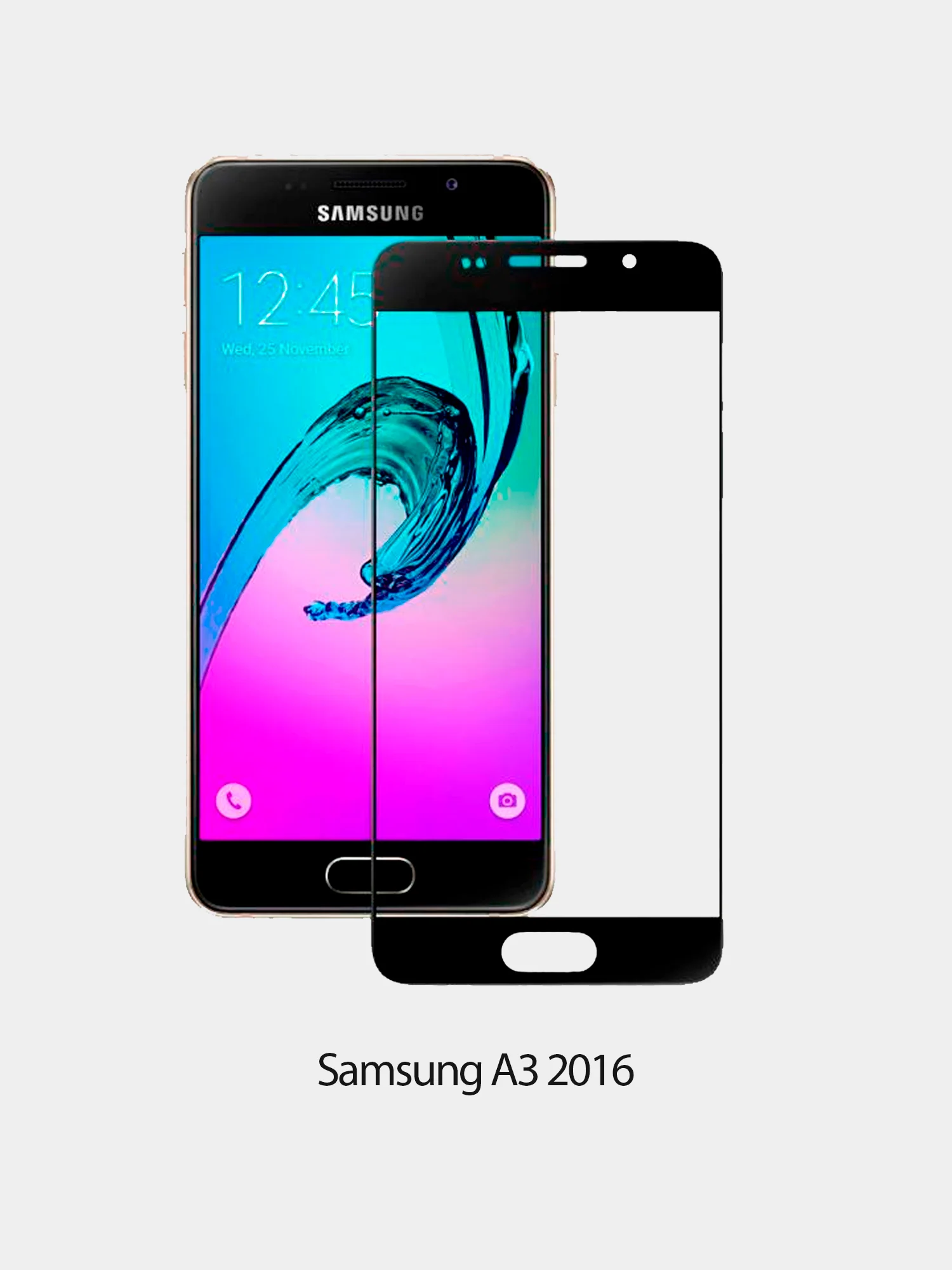 Черный защитное стекло 5D с тонкой рамкой для Samsung A60,A90,A20E 2019,A2 Core,J4 Core 2019