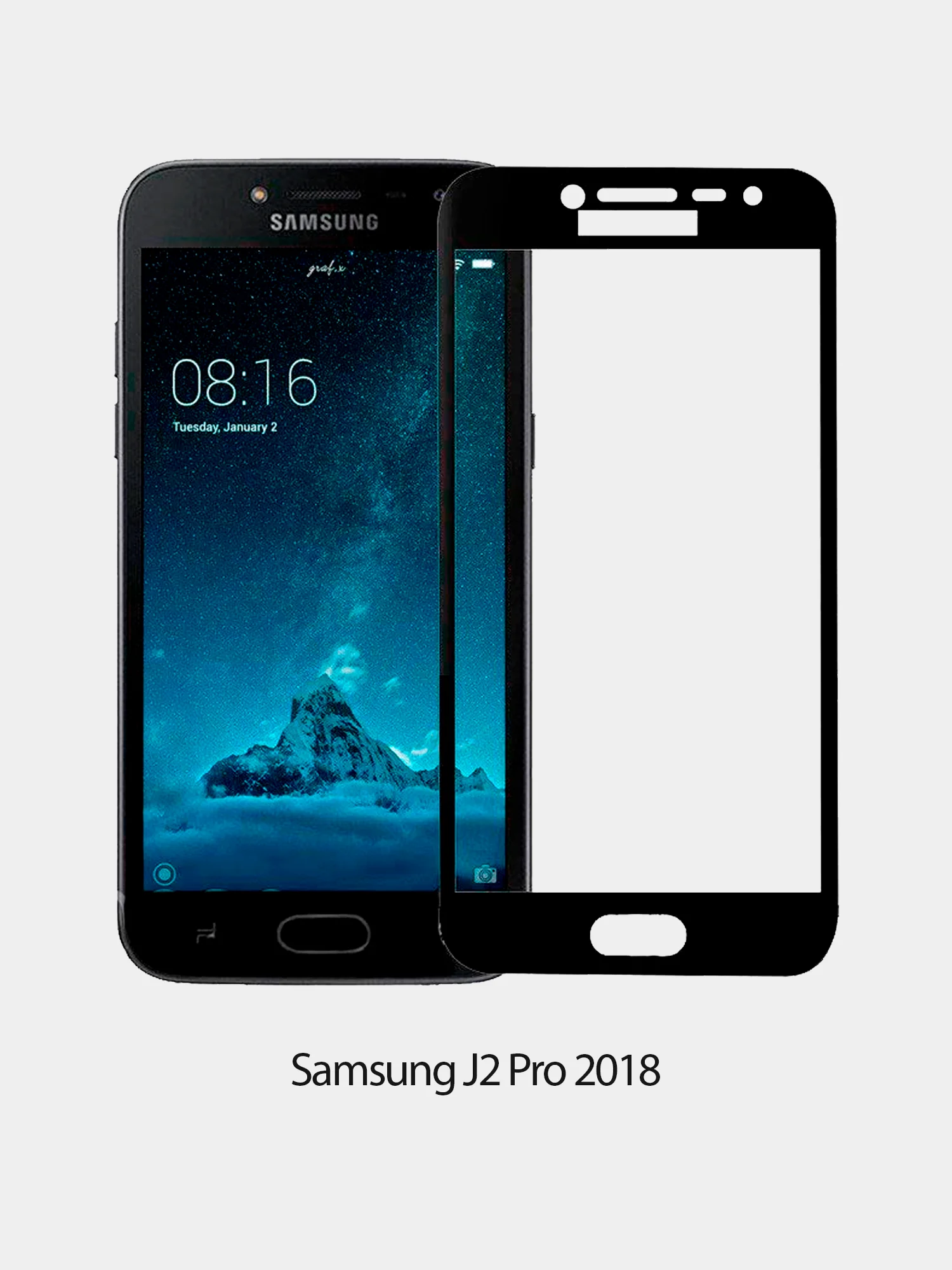 Черный защитное стекло 5D с тонкой рамкой для Samsung A60,A90,A20E 2019,A2 Core,J4 Core 2019